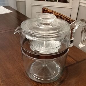 Vintage pyrex Flameware Glass Coffee Pot Percolator Model 7759-H 9 Cup
